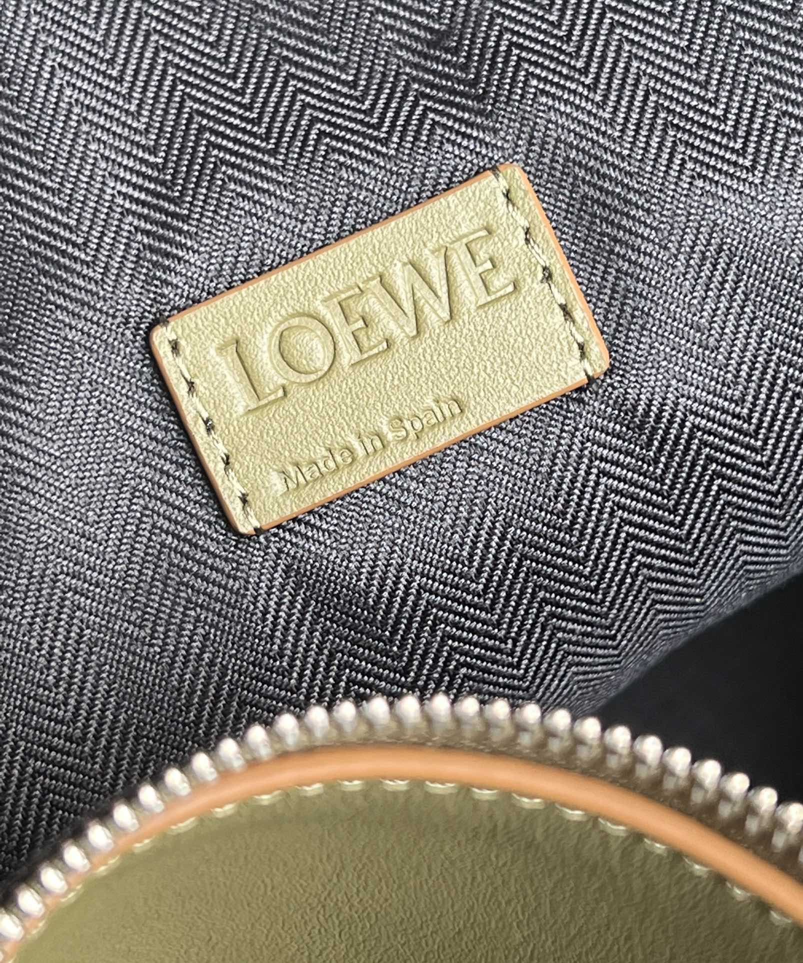 Loewe Large Cubi Crossbody Bag in Supple Smooth Calfskin and Jacquard Olive